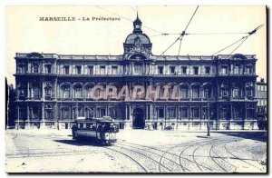 Old Postcard Marseille The Prefecture Tram