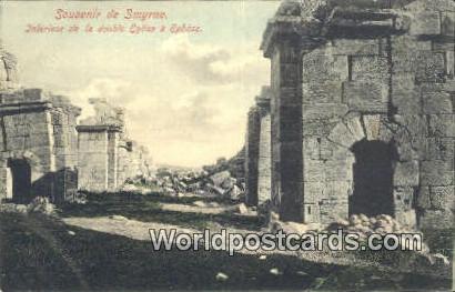 Smyrne Interieur de la double Eglisa a Ephese Turkey Postcard Post Card, Kart...