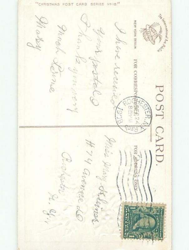 Divided-Back CHRISTMAS SCENE Great Postcard W9083