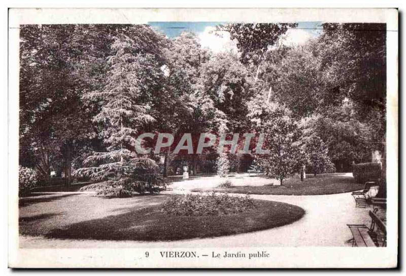 Vierzon - The Public Garden - Old Postcard