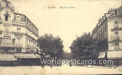 Rue de la Gare Dijon, France, Carte, Unused 