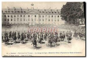 Old Postcard Horse Riding Equestrian Saumur troop Carousel Load online