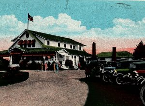 1929 GREEN MOORS INN PORTSMOUTH N.H. YORK MAINE BEST LOBSTER POSTCARD 26-140