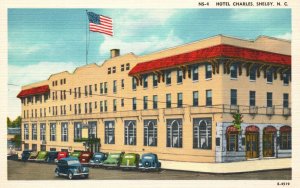 Vintage Postcard 1920's View of Hotel Charles Shelby North Carolina N. C.