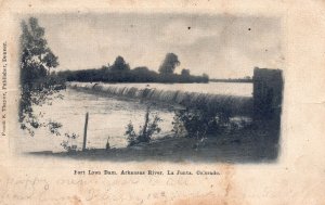 Vintage Postcard Fort Lyon Dam Arkansas River La Junta Colorado Frank S. Thayer