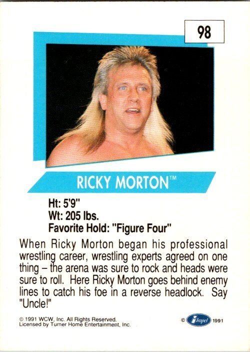 1991 WCW Wrestling Crad Ricky Morton sk21120