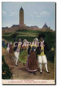 Old Postcard In Britain the Bourg de Batz A wedding Marriage Vasseton