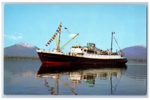 Yukon Alaska AK Postcard S.S. Glacier Sister Ship Skagway Steamer c1960 Vintage