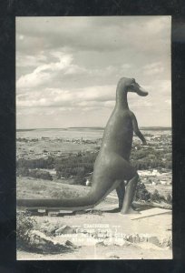 RPPC RAPID CITY SOUTH DAKOTA DINOSAUR PARK ROUGH TOOTH REAL PHOTO POSTCARD