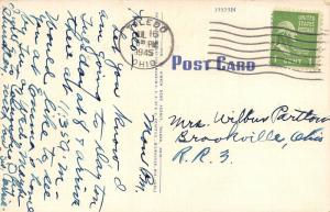 Toledo Ohio 1945 Postcard Rhesus Monkey Awaiting To Get On Monkey Mountain Zoo