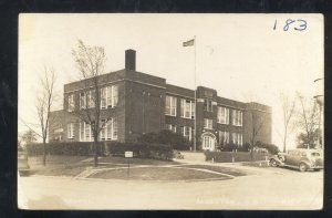 RPPC ALCESTER SOUTH DAKOTA SD HIGH SCHOOL BUILDING REAL PHOTO POSTCARD