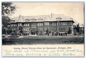 1908 Hackley Manual Training School Gymnasium Muskegon Michigan Vintage Postcard