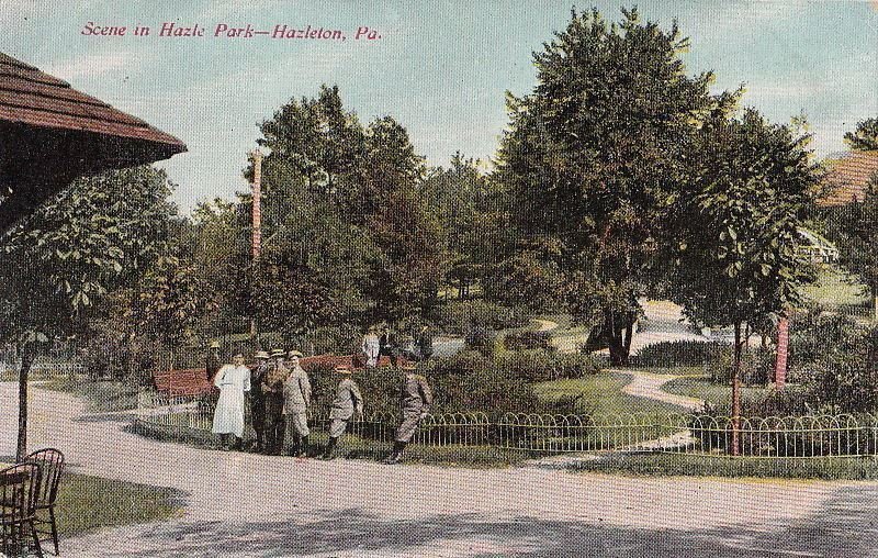 Postcard Scene in Hazle Park Hazleton PA