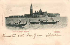 Vintage Postcard Jsola Di S. Giorgio Maggiore Venezia Venice Italy