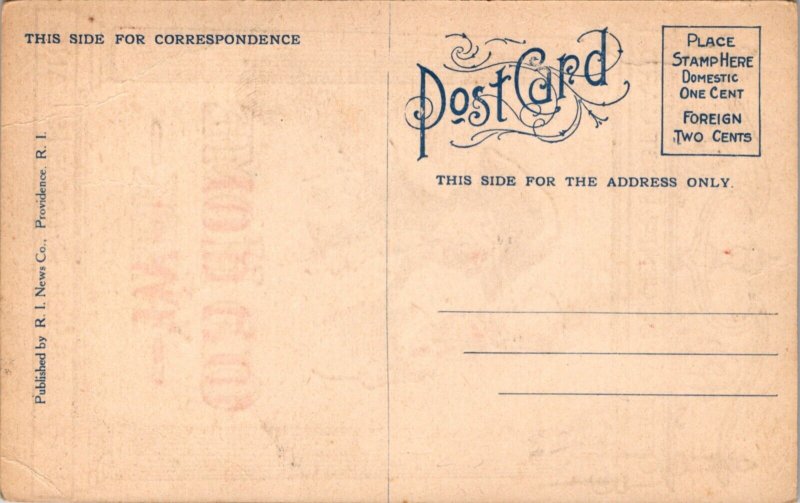 Official Souvenir Post Card Old Home Week 1907 Providence, Rhode Island