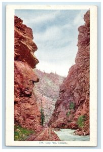 c1910 Lone Pine Railroad Mountain Rocks Colorado CO Vintage Unposted Postcard 