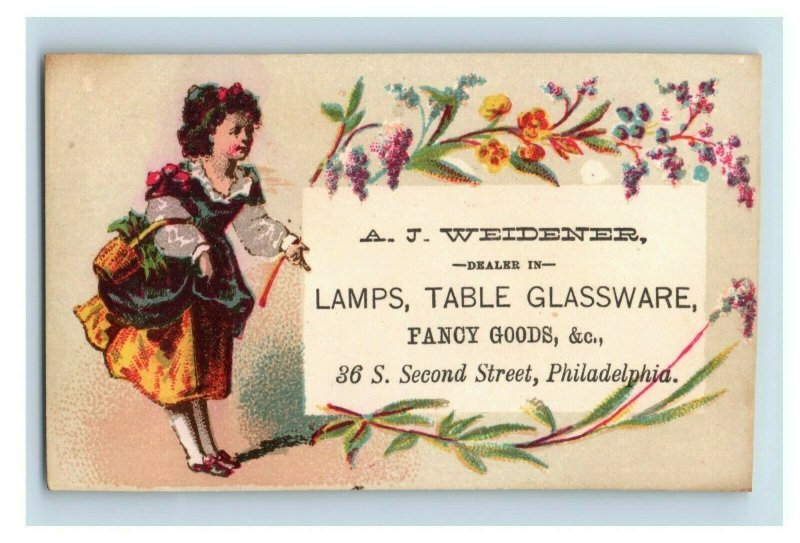 Lot of 4 A.J Weidener Lamps Table Glassware Fancy Goods, Boys Girls Flowers W1