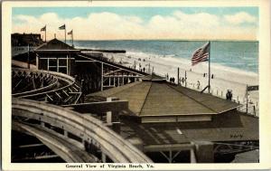 View of Virginia Beach, VA, Flat, Buildings Vintage Postcard N20