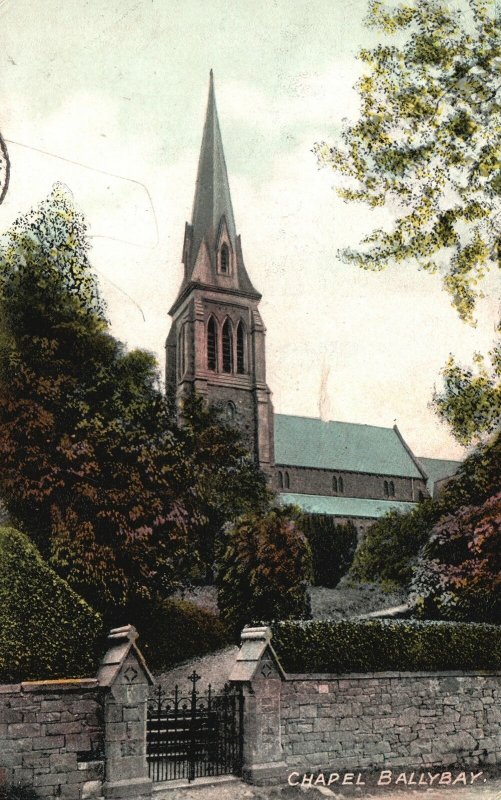 Vintage Postcard 1906 Chapel Ballybay Historic Parish Church Building Ireland