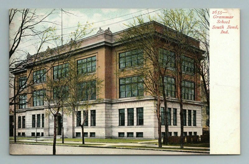 Grammar School Building South Bend Indiana Postcard