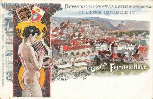 Ausstellung Gruss aus Der Festadt Hall Nude K Fuchy Artist Postcard