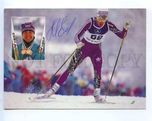 250957 USSR Ljubov EGOROVA Olympic ski champion autograph