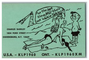 Postcard QSL Radio Card From Ogdensburg N.Y. New York KLP1960 