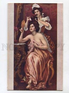 3074980 Semi-NUDE Lady Hair-dressing MIRROR by GAMPEURIEDER old