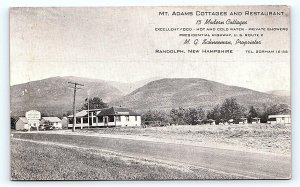 RANDOLPH, NH New Hampshire ~ MT. ADAMS RESTAURANT  c1940s Roadside Postcard