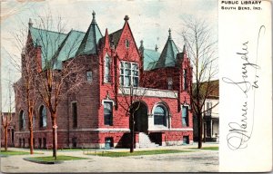 Postcard Public Library in South Bend, Indiana