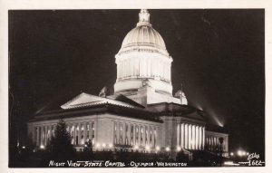 RPPC: Night View State Capital, Olympia, WA, Ellis #1622, Mint (PC1080)