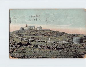 Postcard Mt. Washington, Summit House and Bourne Monument, White Mts., N. H.