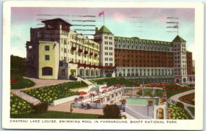 M-39959 Chateau Lake Louise Swimming Pool in Foreground Banff National Park A...