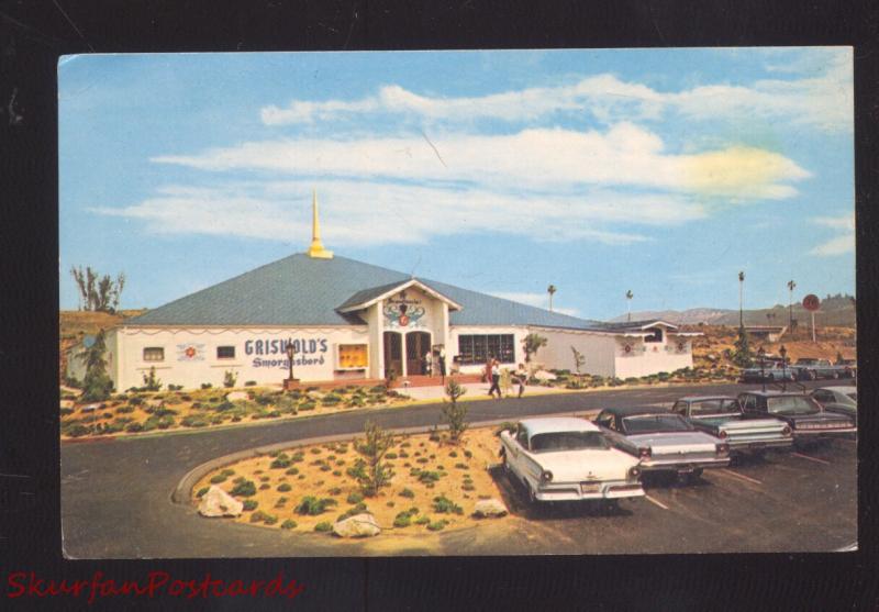 REDLANDS CALIFORNIA GRISWOLD'S RESTAURANT 1960's CARS 