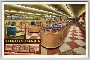 Planters Peanut Store New York Advertising 1945 to Columbus OH Postcard B24