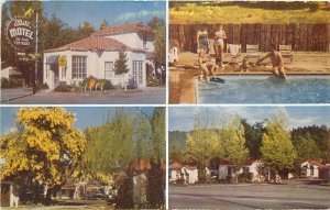 Postcard California Garberville White Motel 1950s US Highway 101 Roberts 23-1066