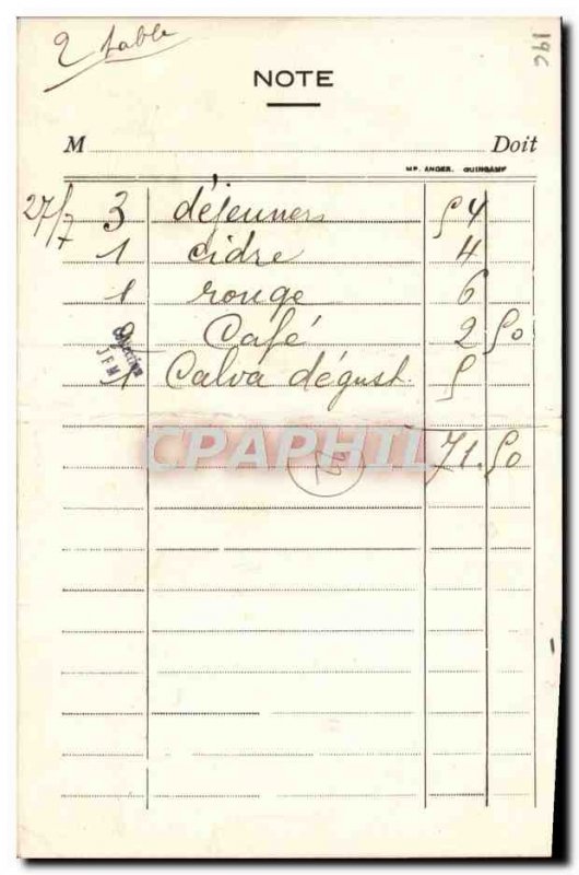 Postcard Old Binic Hotel de la Plage