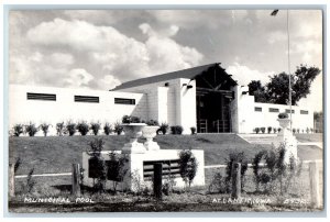 Atlantic Iowa IA Postcard RPPC Photo Municipal Pool c1940's Unposted Vintage