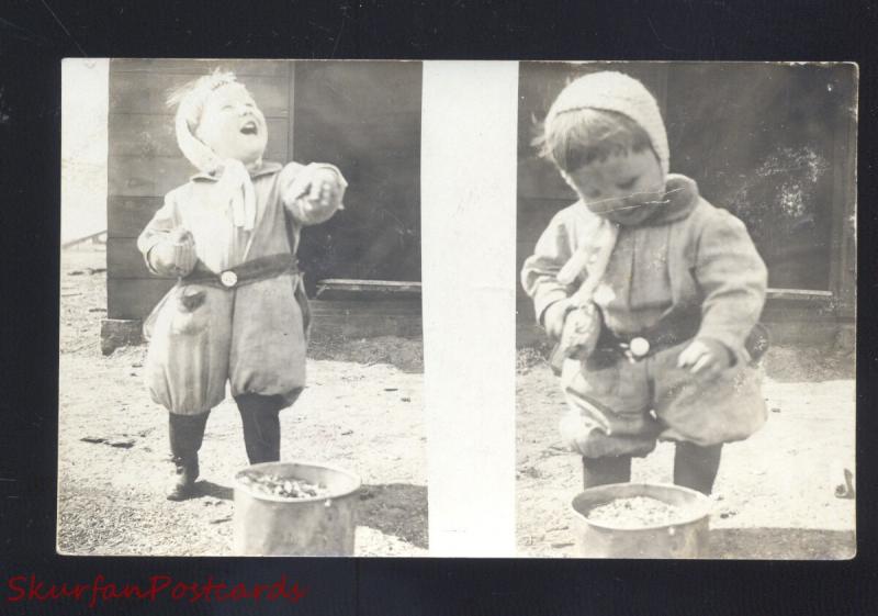 RPPC WILCOX NEBRASKA CUTE BABY GIRL DARLINGTON NEBR. 1908 REAL PHOTO POSTCARD