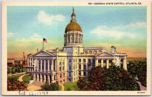 VINTAGE POSTCARD THE GEORGIA STATE CAPITOL AT ATLANTA dd 1948