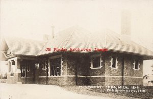 Depot, Michigan, Caro, RPPC, Michigan Central Railroad Station, George Trestkin