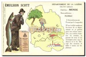 Old Postcard Emulsion Scott Poisson Department Lozere Mende Florac