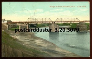 dc106 - PORT WILLIAMS NS Postcard 1904 Bridge. South Rawdon Cancel