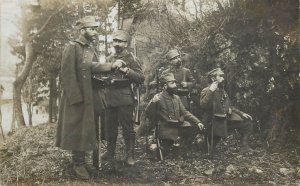 WWI Military chaplain iconic real photo postcard German military soldiers 1915