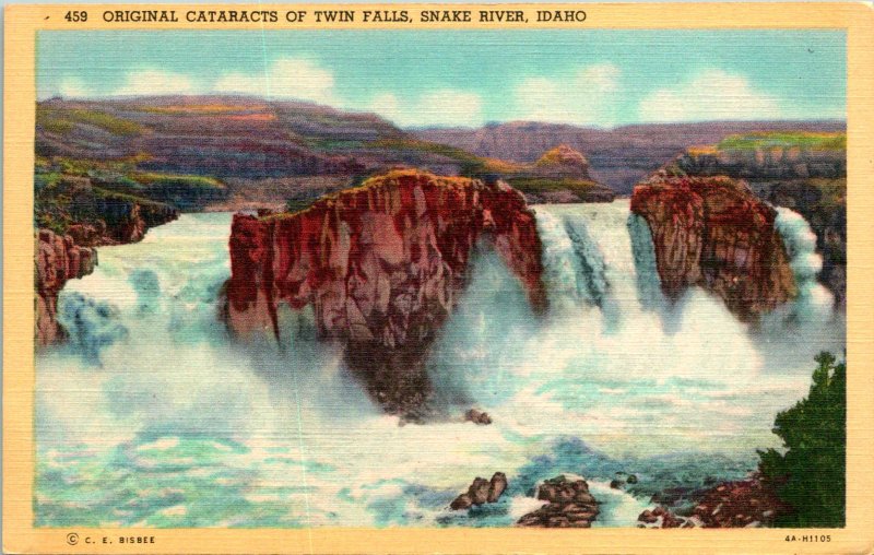 Snake River ID Twin Falls Cataracts Postcard used (16711)