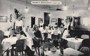 Luray Virginia Brown's Restaurant Dining Room Vintage Postcard AA31796