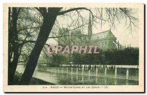 Old Postcard Paris Notre Dame and the Quays