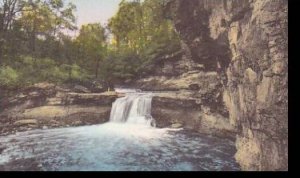 Indiana Spencer McCormicks Creek Canyon State Park Falls Handcolored Albertype