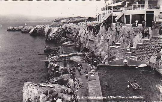 France Cap d'Antibes L'Eden Roc La Piscine 1953 Photo