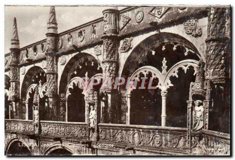 Postcard Old Lisboa Jeronimos Claustros Superiores